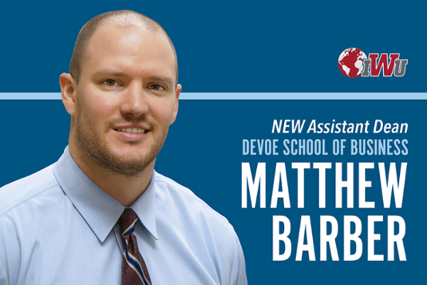 New assistant dean DeVoe School of Business Matthew Barber