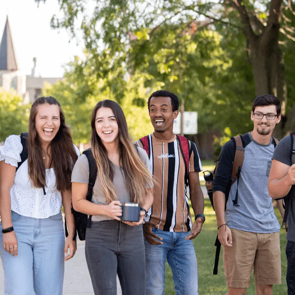 IWU Students Walking