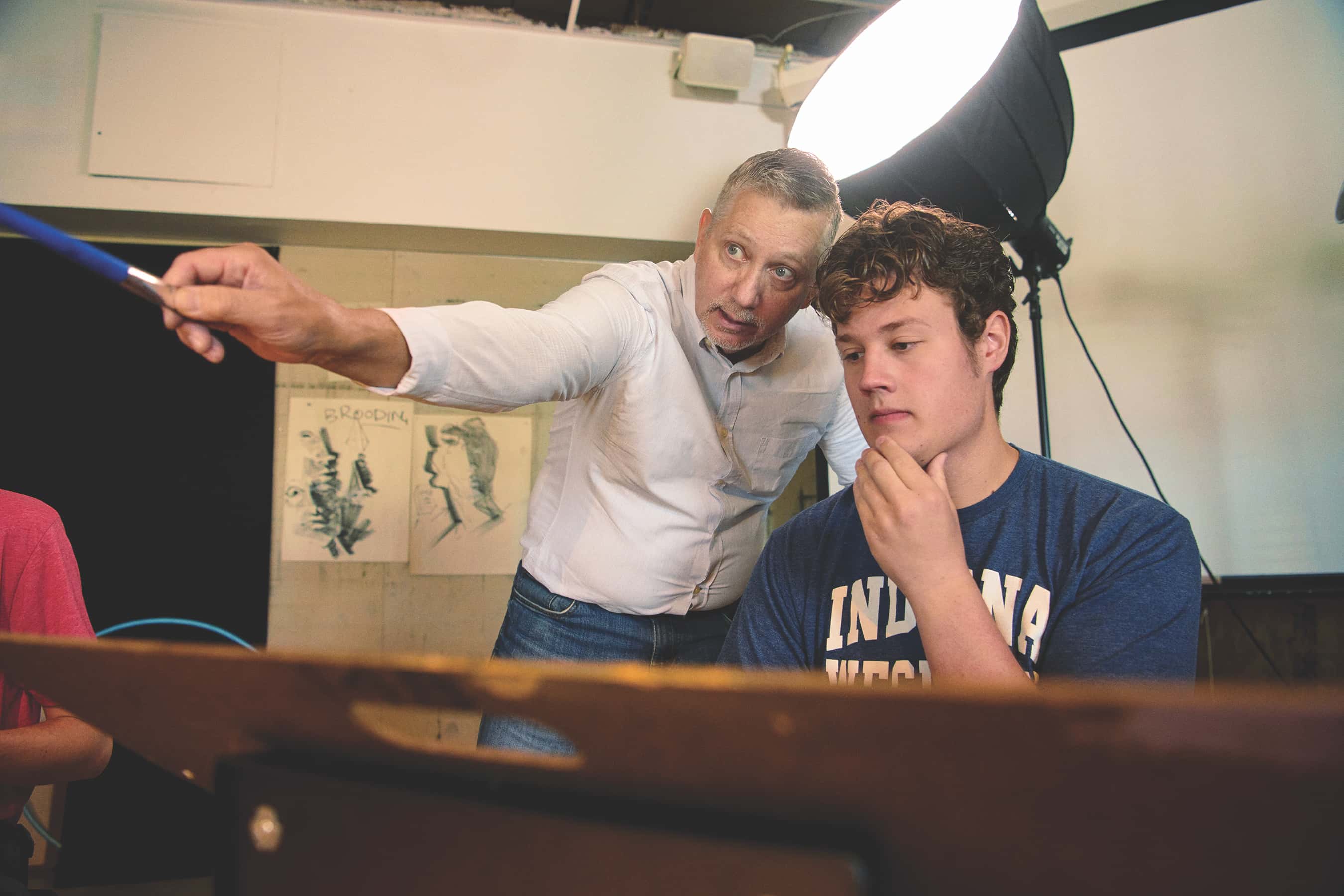 Professor and student