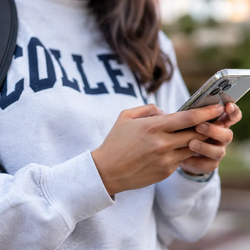 IWU Student on Phone