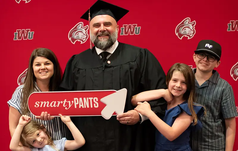 IWU Graduate with Family