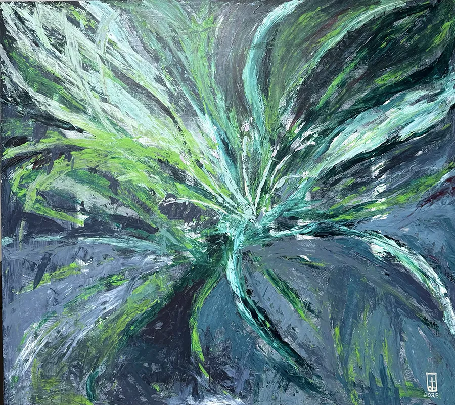 "Blessings Abundant," 2026 | Acrylic on Panel, 48"x48"