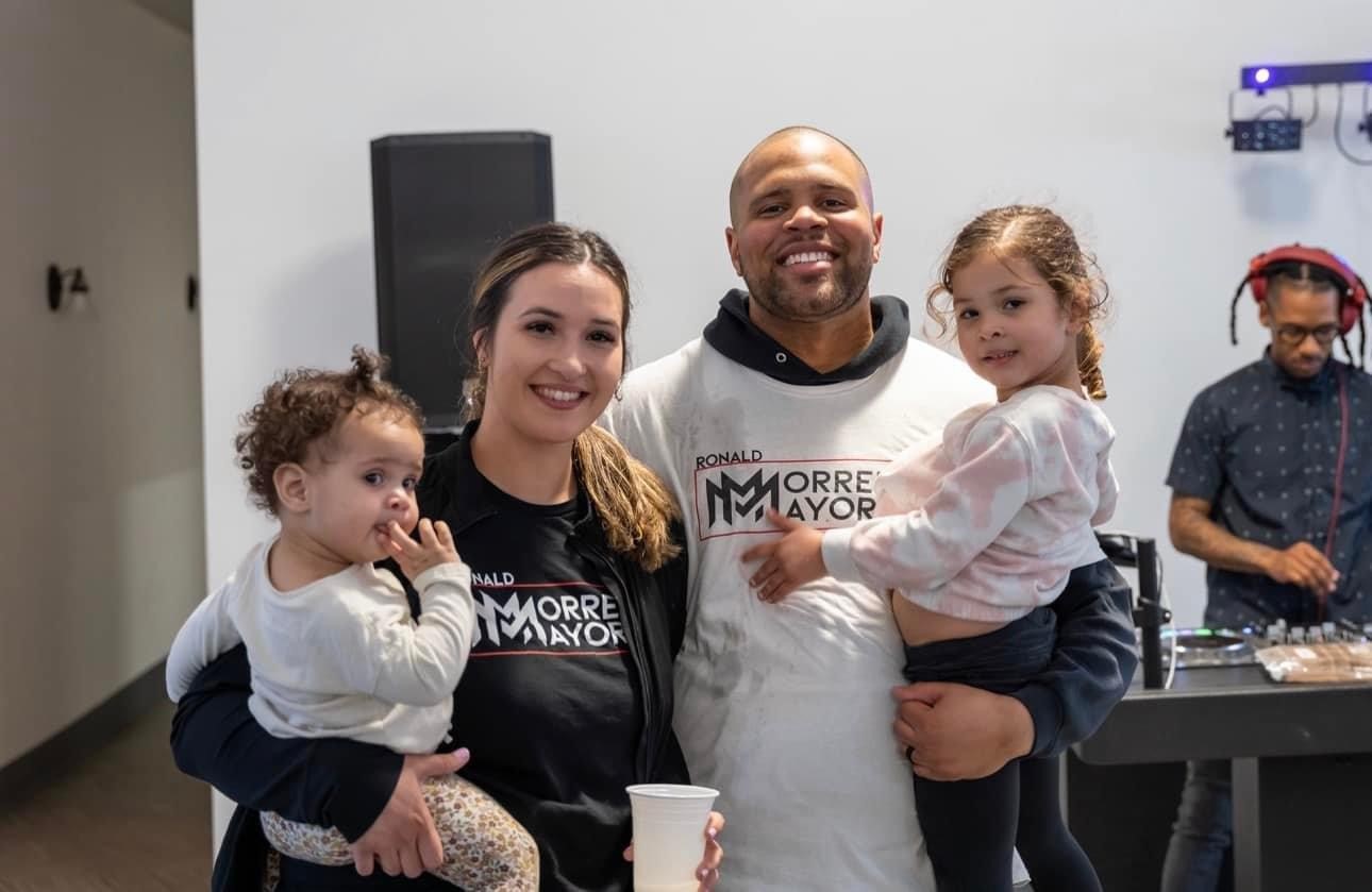 Morrell and his wife Arianna and their two daughters
