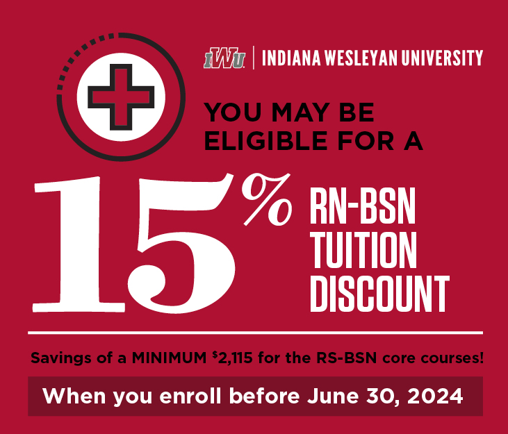 15% RN-BSN Tuition Discount