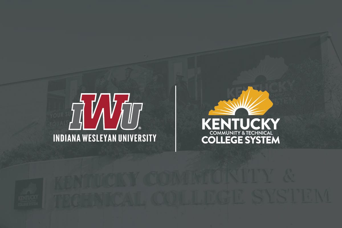 IWU logo and Kentucky Community & Technical College System logo on gray background
