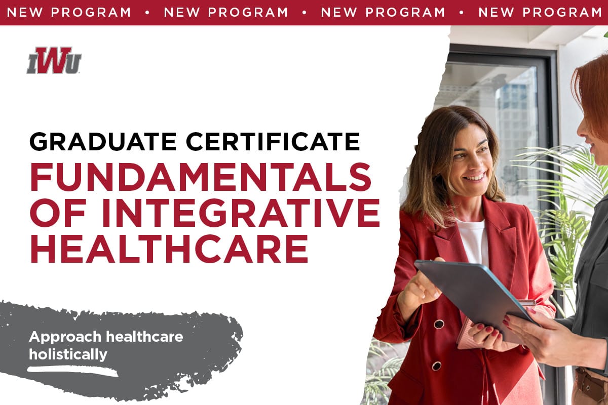 New Program graduate certificate fundamentals of integrative healthcare graphic