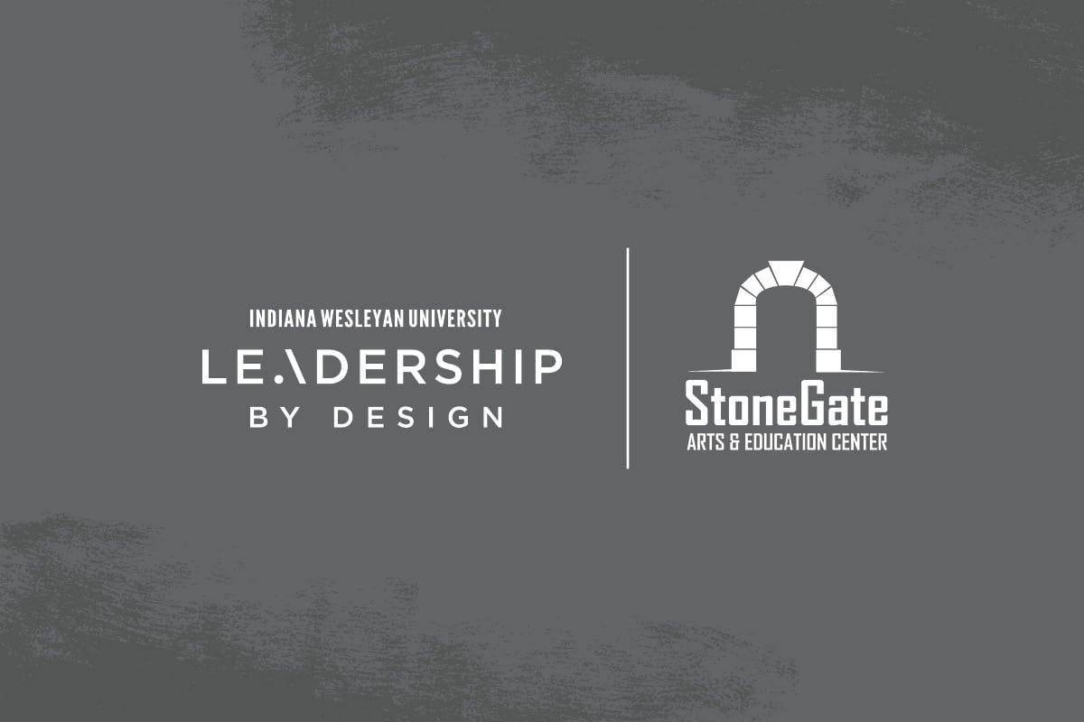 Leadership by Design Logo and Stonegate logo on gray background