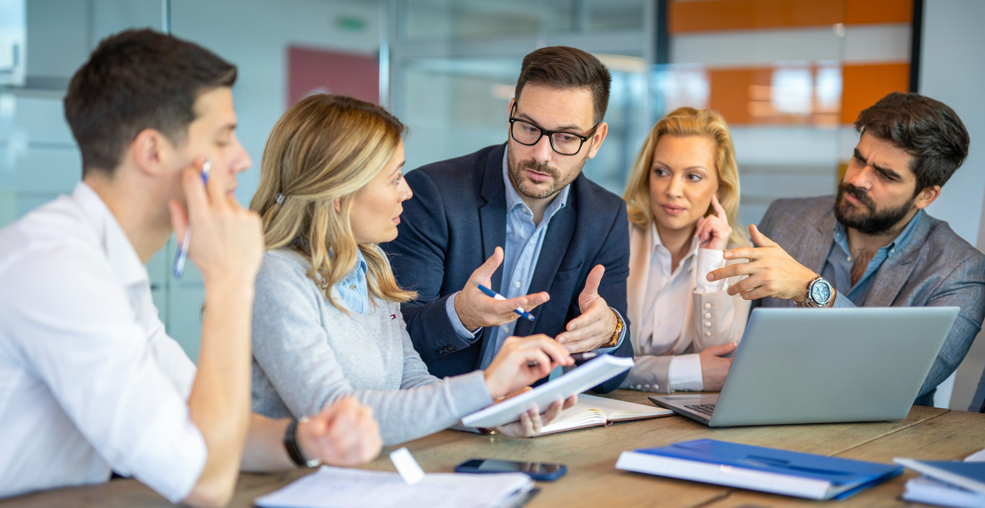 People working together around a table