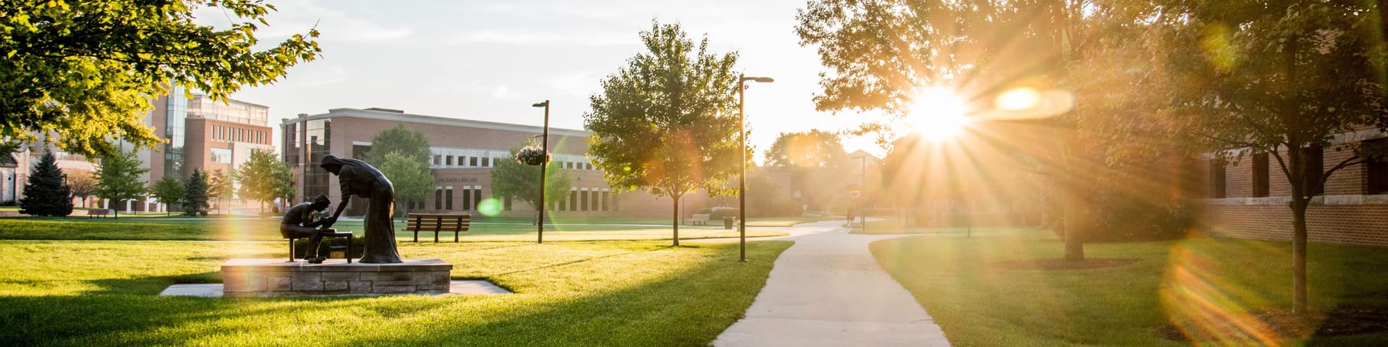 sunset photo from campus