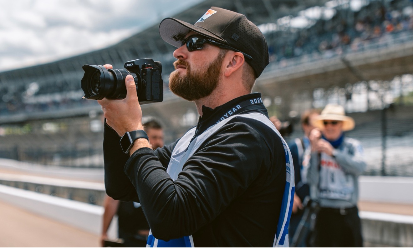 Jacob Clark holding camera