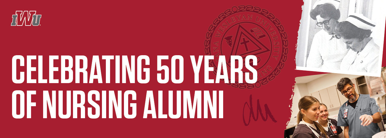 celebrating 50 years of nursing alumni graphic