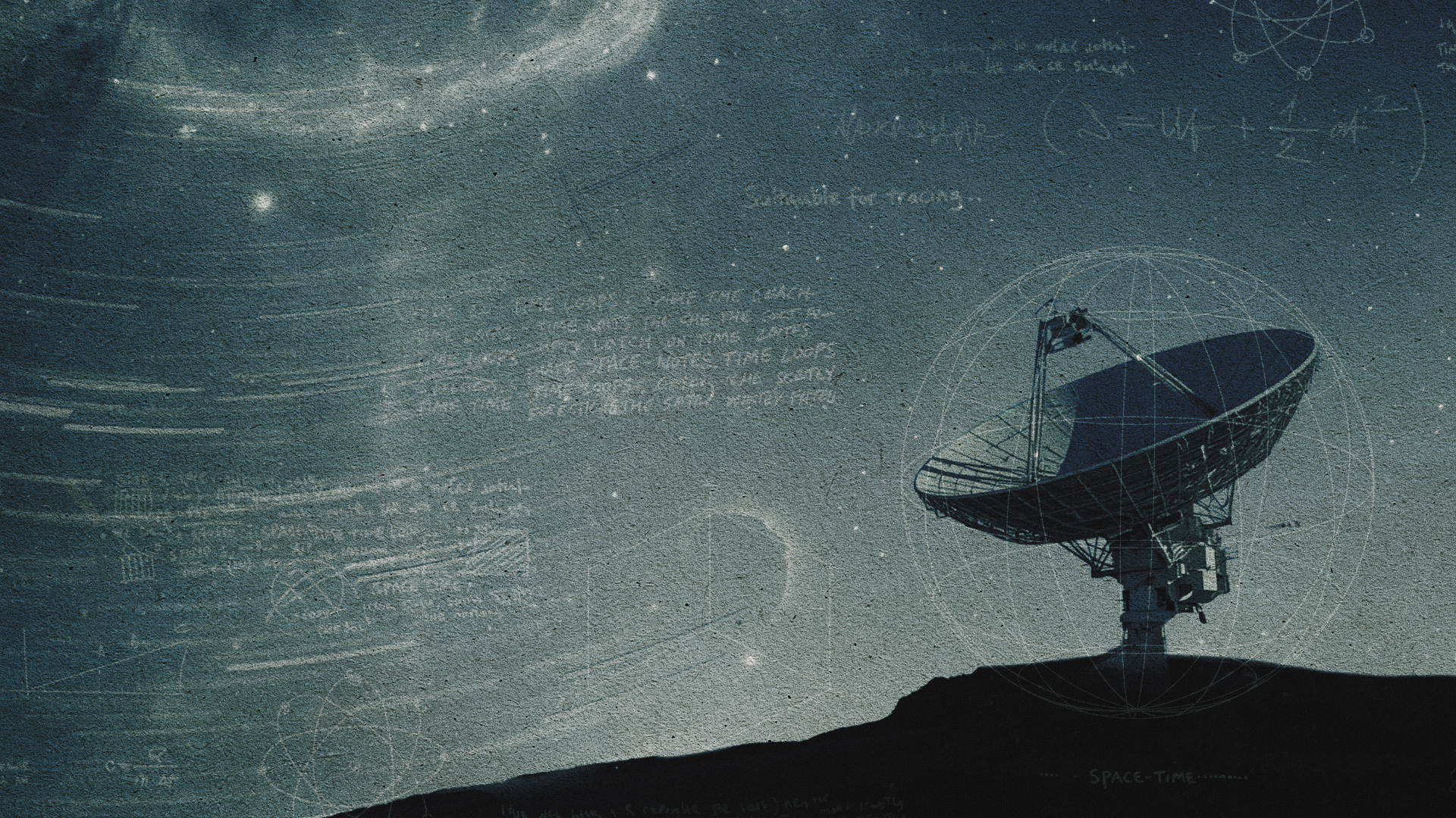 Promotional image for The Story of Everything documentary featuring a large radio telescope dish under a starry sky, with the title in bold text and the words “In theaters April 30 only.”