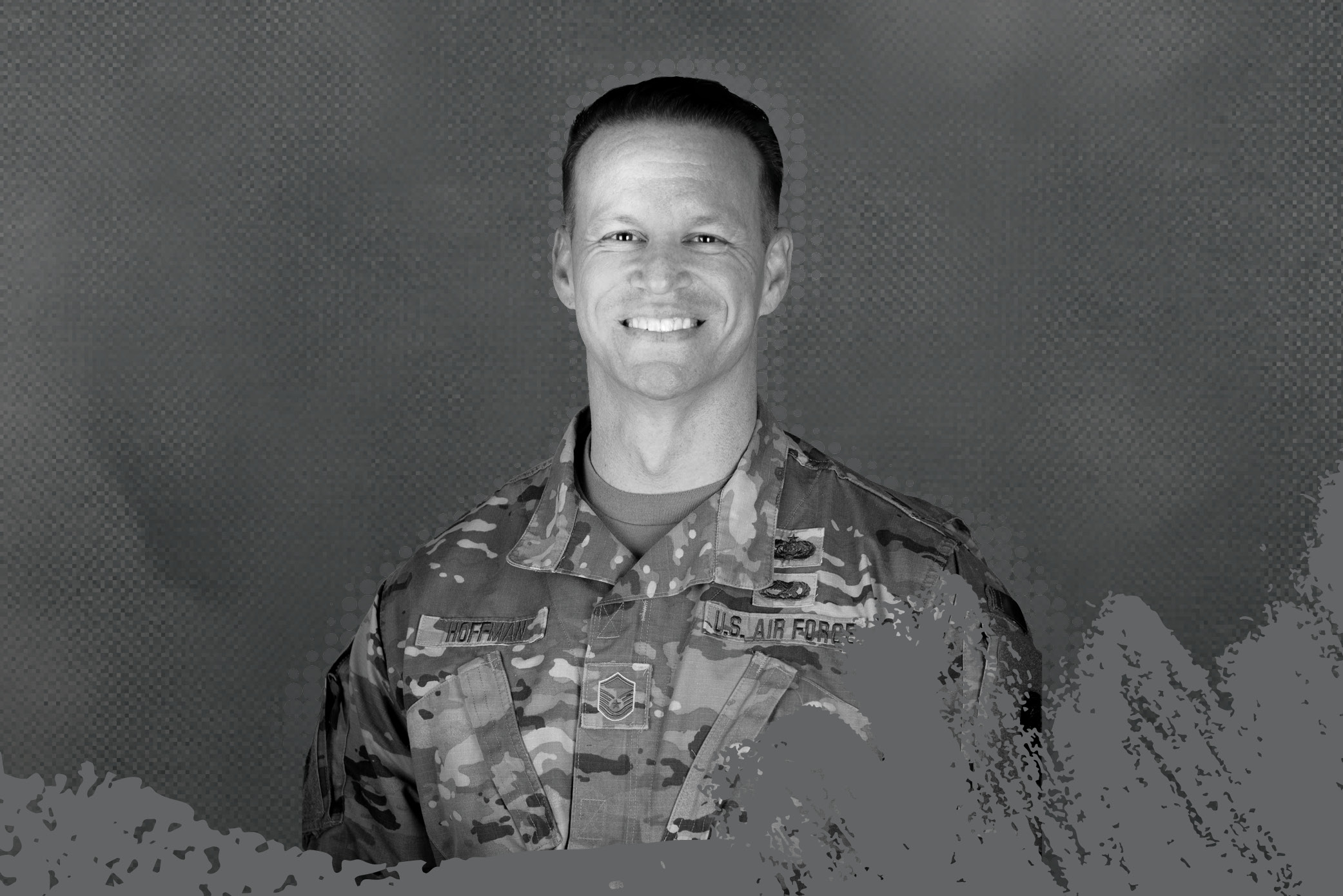 Red background with iwu military programs logo