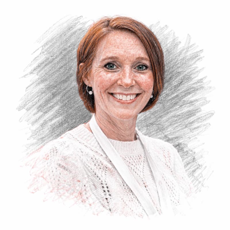 Sketched image of Sarah Hamsher