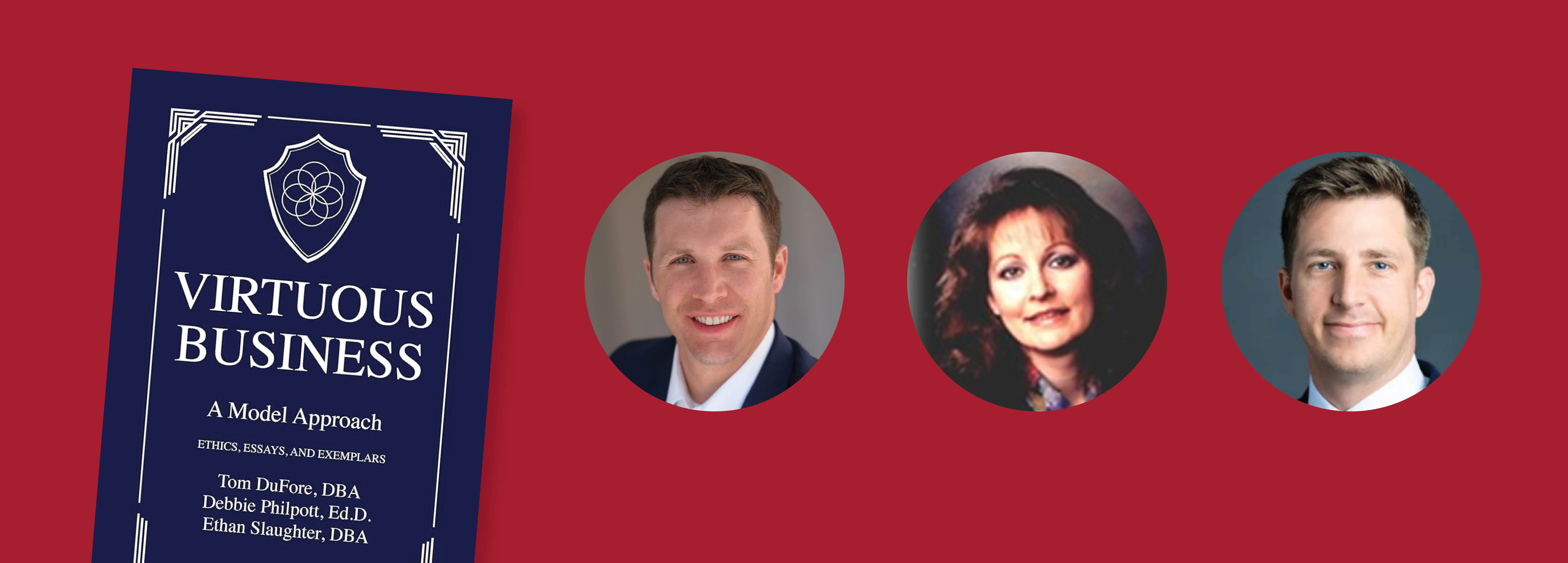 Book cover with headshots of the 3 authors