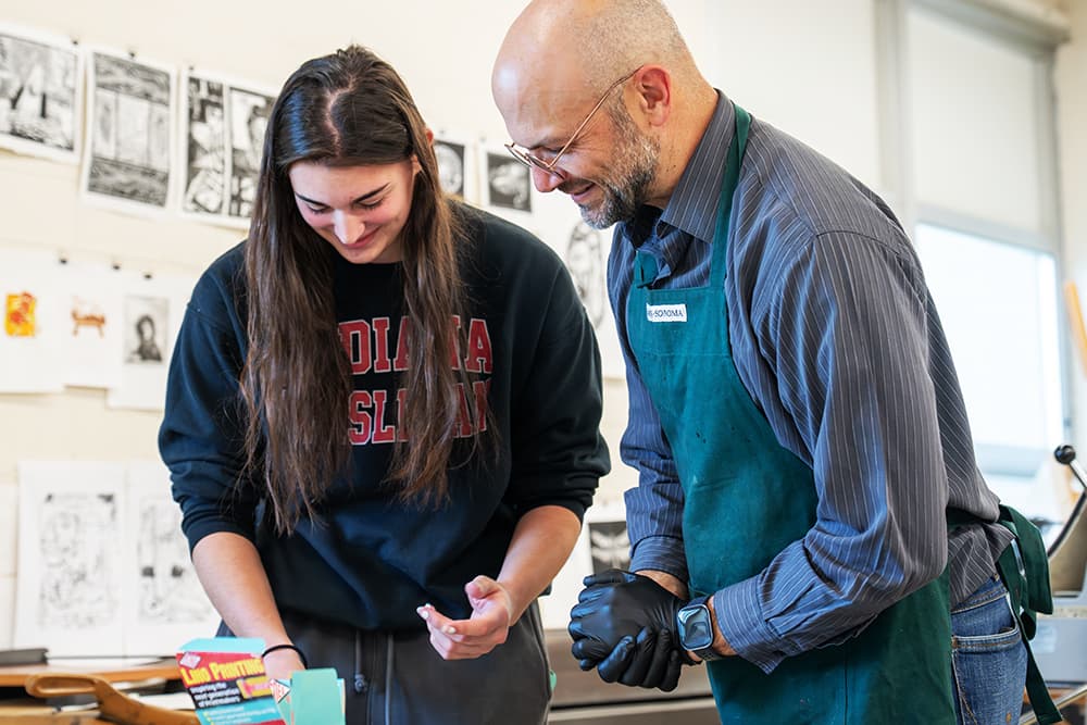 Art Professor and Student