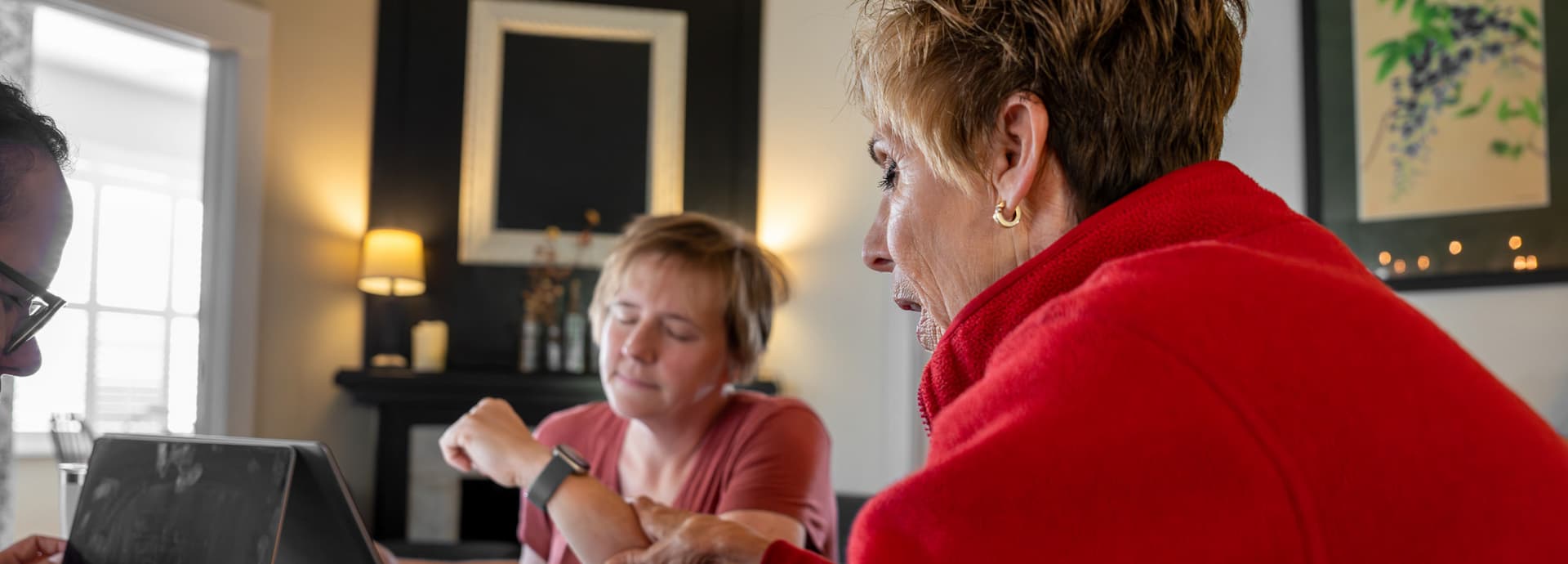 group of individuals having informal meeting