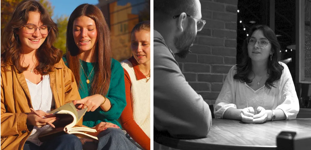 Students on campus at IWU