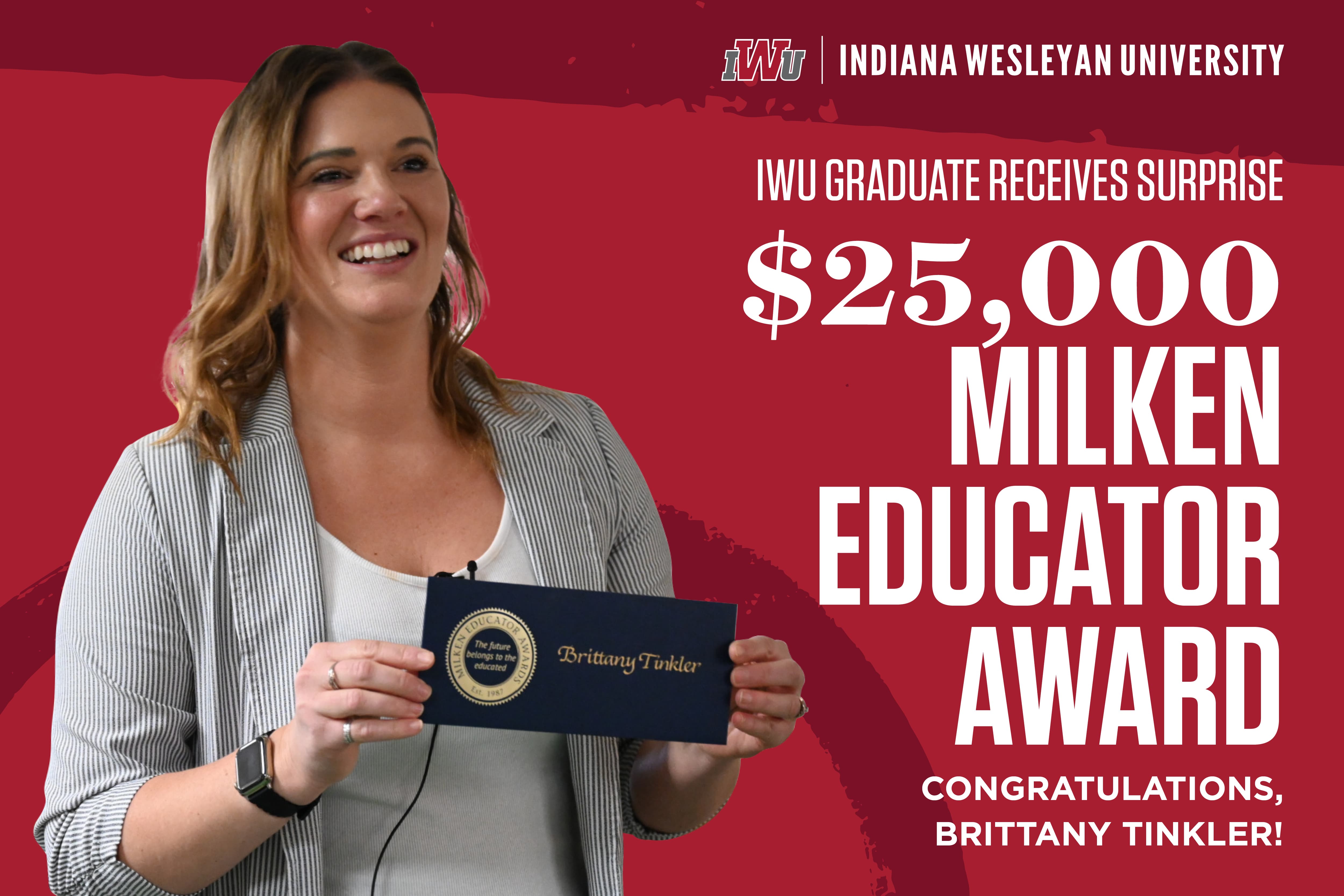 Indiana Wesleyan University Alum Receives Milken Educator Award