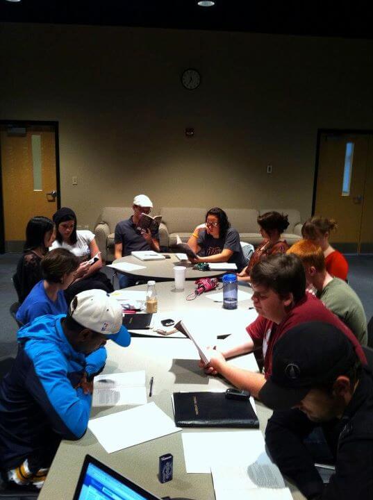 Cast of Importance of Being Earnest at first read-through