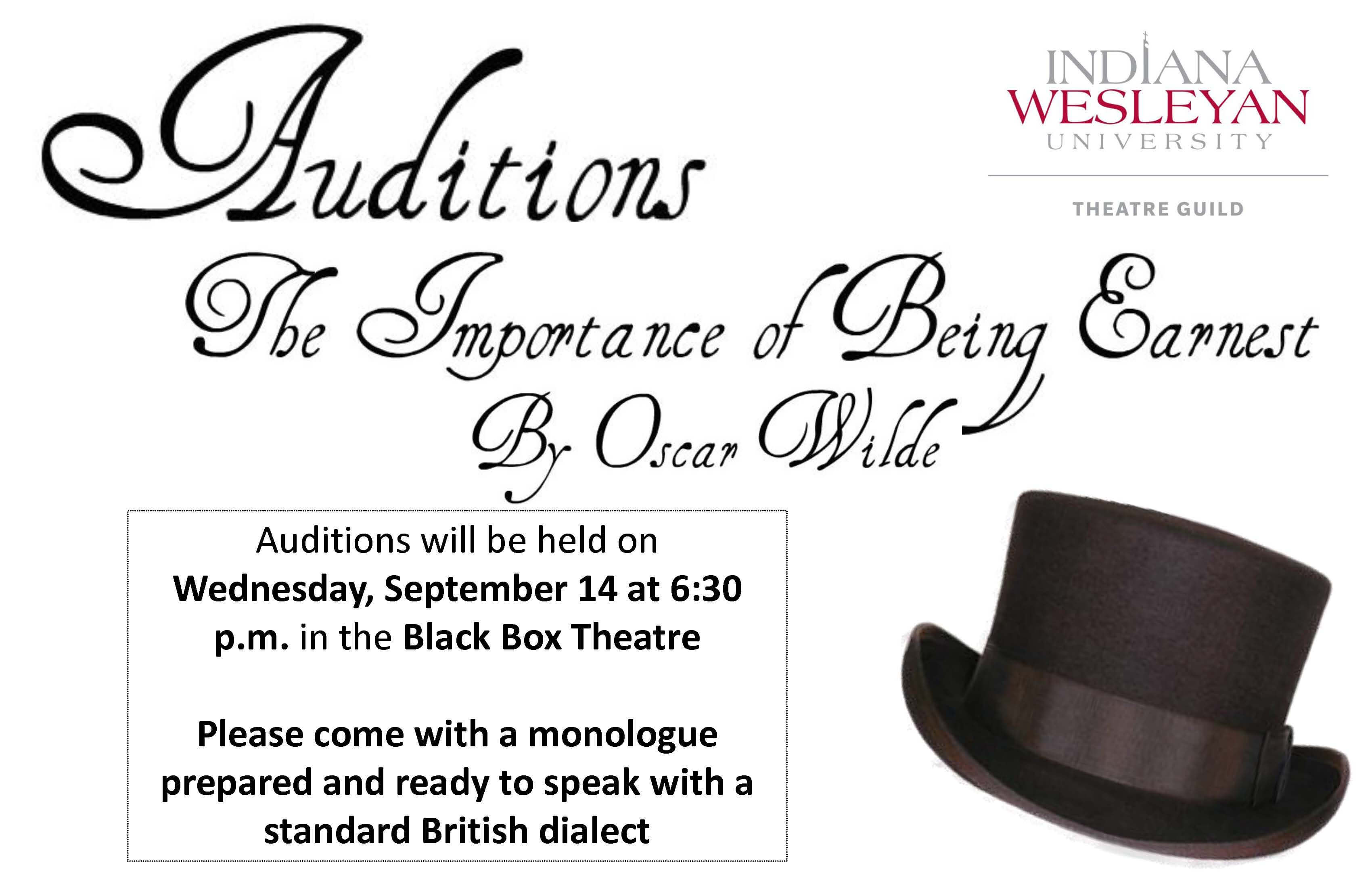 Audition Ad for Earnest
