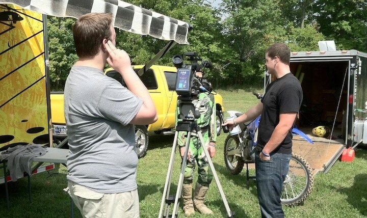WIWU-TV Student Producers Cover Motocross in Wabash