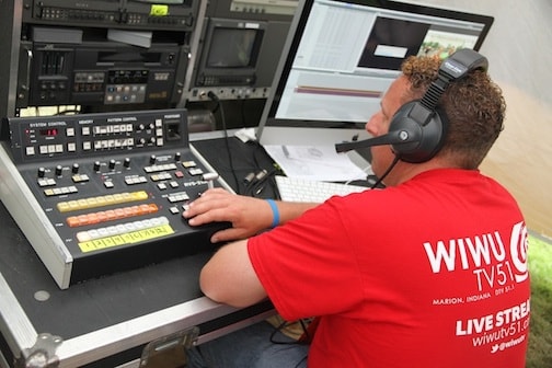 WIWU-TV’s Paul Crisp directs sports broadcast